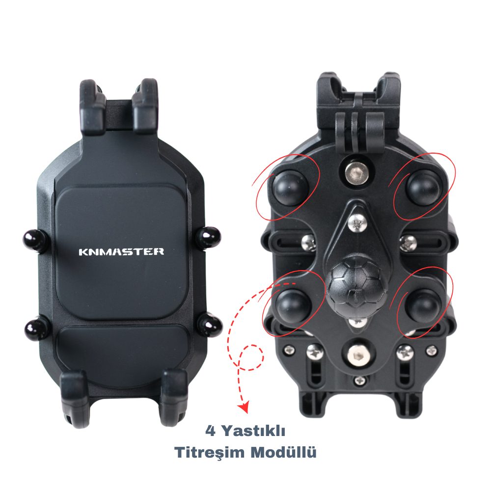 KNMASTER TT-860 TİTREŞİM ENGELLEYİCİLİ TÜM MOTOSİKLETLERE UYUMLU TELEFON TUTUCU